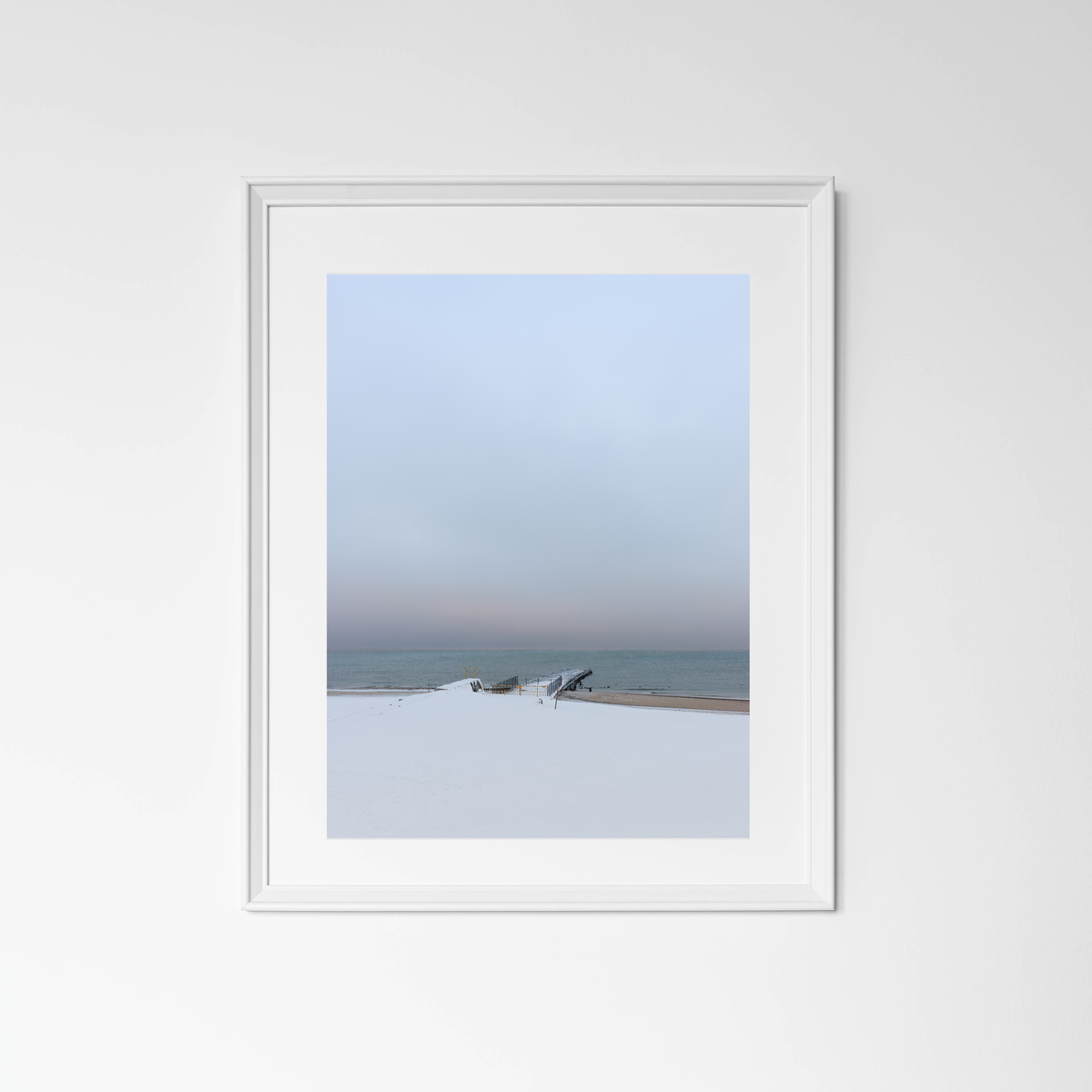 Plakat Nadmorski – Zimowe Zejście do Morza